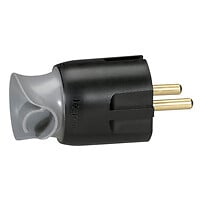 LEGRAND - Fiche mâle 2P+T 16A plastique - Noir - orientation 360° - large