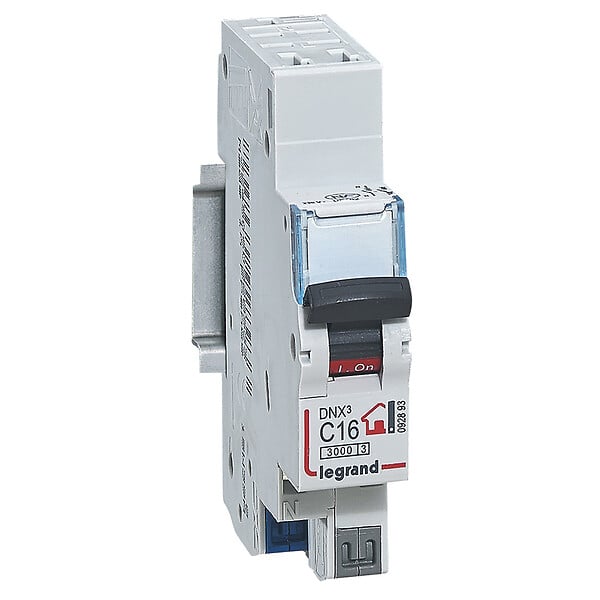 LEGRAND - Disjoncteur DNX3 Phase + Neutre 16A - Bornes automatiques - 1 module - large