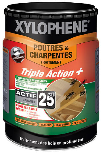 XYLOPHENE - Traitement poutres-charpentes Pot 5l expertise 60 ans - large