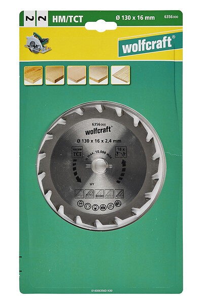 WOLFCRAFT - Lame scie circulaire carbure tungstène CT 24 dents D150mm - large