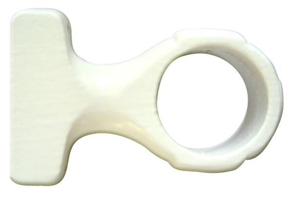 MOBOIS - 2 supports monobloc court a oeil 65mm axe/mur D.35 laque blanc - large