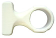 MOBOIS - 2 supports monobloc court a oeil 65mm axe/mur D.35 laque blanc - vignette