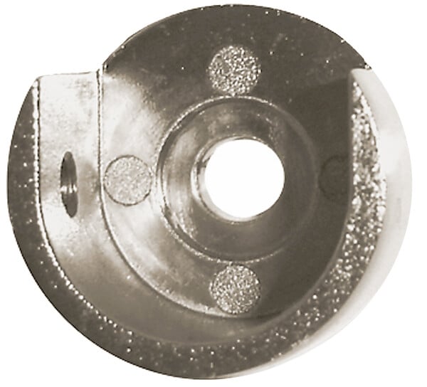 MOBOIS - Supports tringle à œillet métal - Chrome brossé - Diam.16mm - large