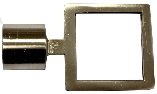 MOBOIS - Embout de tringle carré - Chrome brossé - Diam.16mm - large