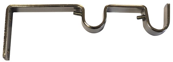 MOBOIS - 2 supports de tringle doubles, diamètre 16mm chrome brossé - large