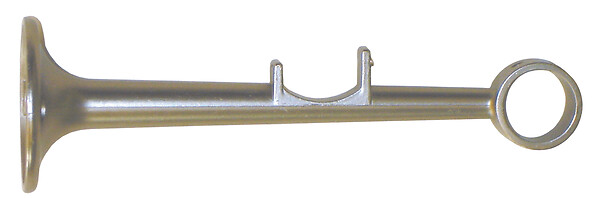 MOBOIS - Support de tringle, double à oeil métal diamètre 20mm nickel - large
