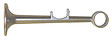 MOBOIS - Support de tringle, double à oeil métal diamètre 20mm nickel - vignette