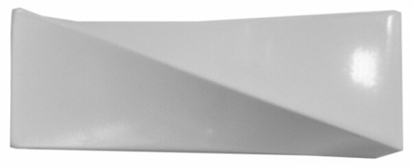 MOBOIS - Embout tringle à rideaux, cylindre twisté d.20mm métal blanc brillant - large