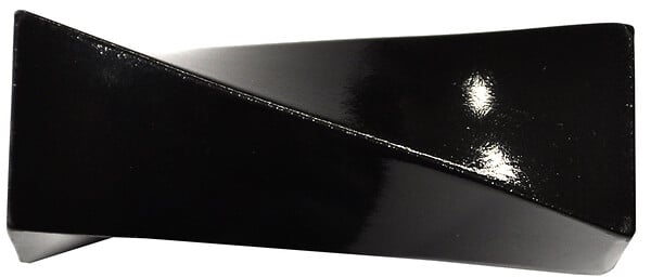 MOBOIS - Embout tringle à rideaux, cylindre twisté d.20mm métal noir brillant - large