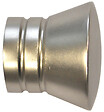 MOBOIS - Pommeau strié pour tringle Diam.20mm - Nickel - vignette