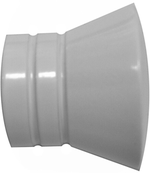 MOBOIS - Pommeau strié D20 pour tringle - Blanc brillant - large