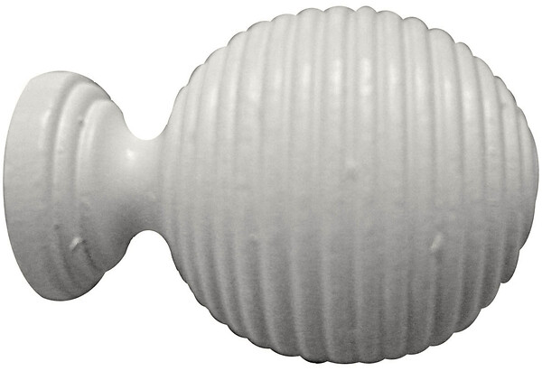 MOBOIS - Embout boule cannelée pour tringle 28mm - Blanc - large