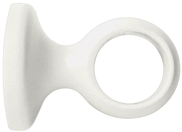 MOBOIS - Support monobloc court à œil 50mm axe/mur Diam.28mm laqué blanc - large