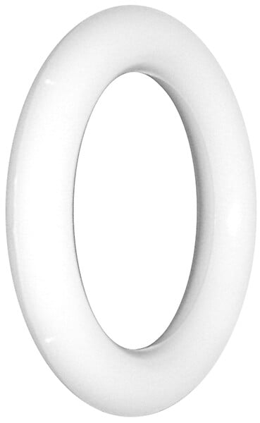 MOBOIS - Anneaux plastique pour rideaux Blanc - Lot de 10 - Diam.20mm - large