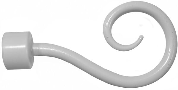 MOBOIS - Embout tringle à rideaux, crosse diamètre 20mm métal blanc - large