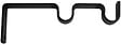 MOBOIS - Lot de 2 supports de tringle doubles métal noir - Diam.16mm - vignette