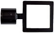 MOBOIS - Embout tringle à rideaux, carré diamètre 16mm métal noir - vignette
