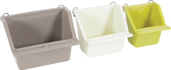 ZOLUX - Mangeoire avec perchoir - Plastique - L - Crochets - large