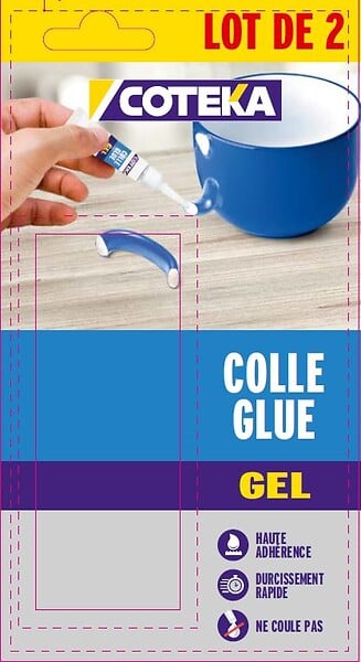 COTEKA - Lot 2 colle cyanocrylate gel 2x3g - large