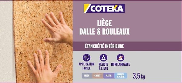 COTEKA - Colle liège dalles-rouleaux 3,5kg - large