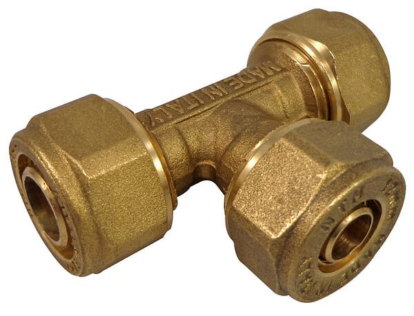 NOYON & THIEBAULT - Té pour tube PER à compression diamètre 12mm - large