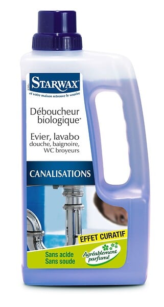 STARWAX - Nettoyant canalisations bio - Entretien préventif - 1L - large