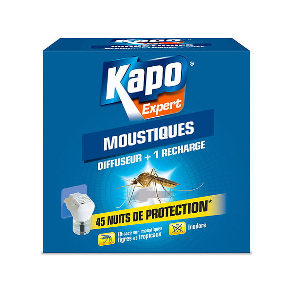 KAPO - Diffuseur liquide anti-moustiques - 33ml - 45 nuits - large
