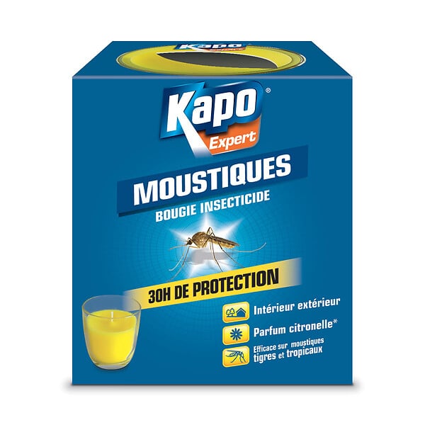 KAPO - Bougie anti-moustiques - Citronnelle - 125g - 30h - large