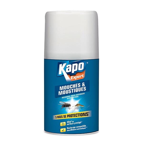 KAPO - Recharge insecticide aérosol - Mouches moustiques - 250ml - large