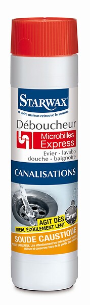STARWAX - Déboucheur microbilles - Cuisine et Salle de bains - 500g - large