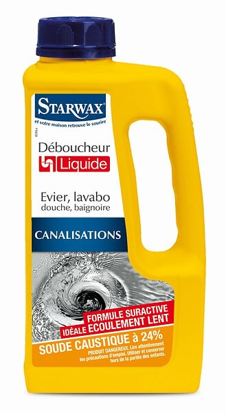 STARWAX - Déboucheur liquide soude caustique - Cuisine SDB - 1L - large