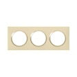 LEGRAND - Plaque carrée Dooxie 3 postes - Plastique - Dune - vignette