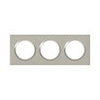LEGRAND - Plaque carrée 3 postes Dooxie - Plastique - Plume - vignette