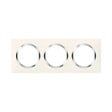 LEGRAND - Plaque carrée dooxie 3 postes finition blanc avec bague effet chrome - vignette