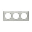LEGRAND - Plaque carrée dooxie 3 postes finition effet aluminium - vignette