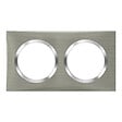 LEGRAND - Plaque carrée Dooxie 2 postes - Inox brossé - 71mm - vignette