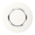 LEGRAND - Plaque ronde Dooxie 1 poste - Blanc - Bague effet chrome - vignette