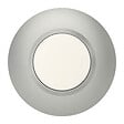 LEGRAND - Plaque ronde dooxie 1 poste finition effet aluminium avec bague - vignette