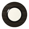 LEGRAND - Plaque ronde dooxie 1 poste finition effet bois ébène - vignette