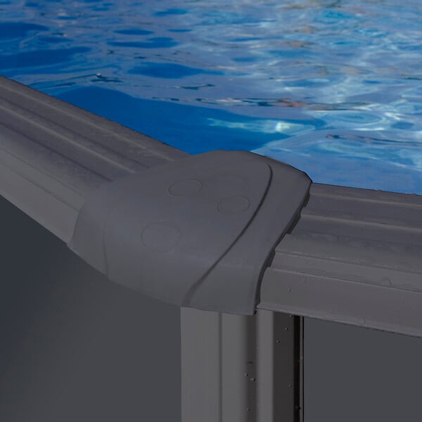 GRE - Piscine ronde - Acier - 3,70mx1,22m - large