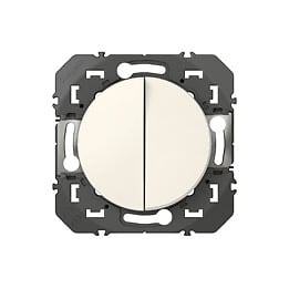 LEGRAND - Double interrupteur va-et-vient Dooxie Blanc 10AX 250V - large
