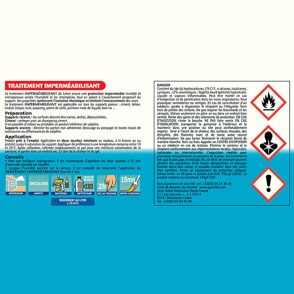 JULIEN - Impermeabilisant pour facades et toitures - 5L - large