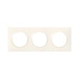 LEGRAND - Plaque carrée Dooxie 3 postes - Plastique - Blanc - vignette
