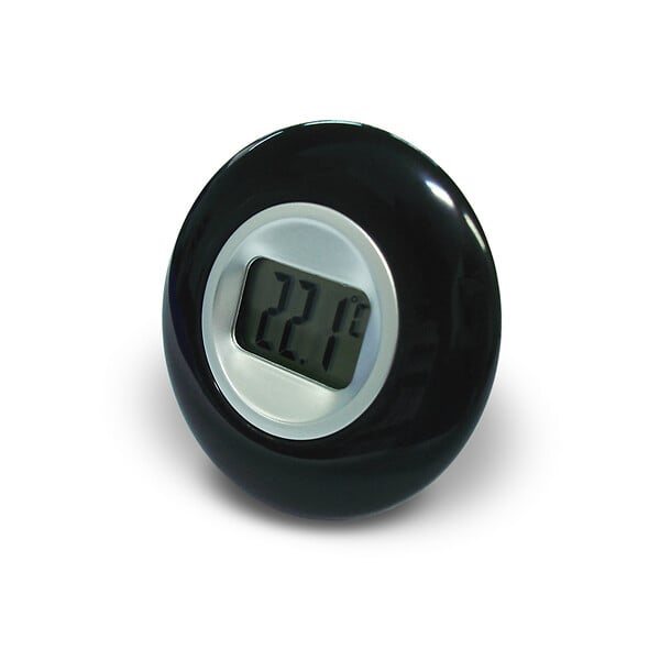 ZENITECH - Thermomètre d'intérieur numérique OTIO Noir - Écran LCD - large