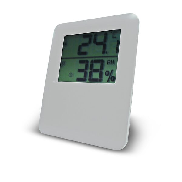 OTIO - Thermomètre hygromètre magnétique LCD blanc - large