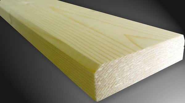NORSILK - Barre à écharpe en sapin du nord - 21x92mm - L.2,40m - large