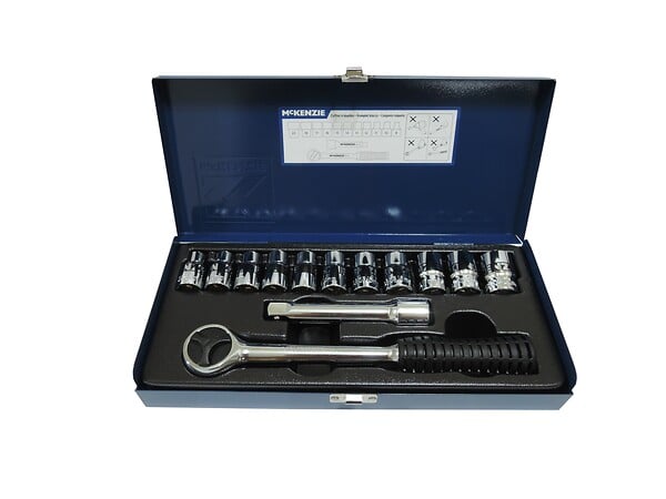 MC KENZIE - Coffret à douilles - Chrome vanadium - 13 pièces - large