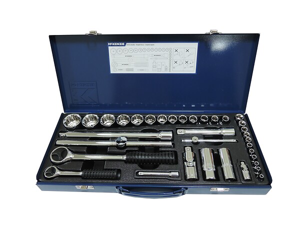 MC KENZIE - Coffret à douilles - Chrome vanadium - 35 pièces - large
