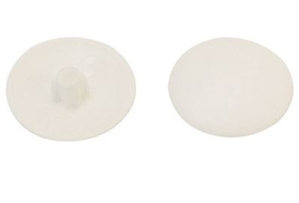 COTEKA - 30 cache-vis en plastique blanc 4.5mm - large