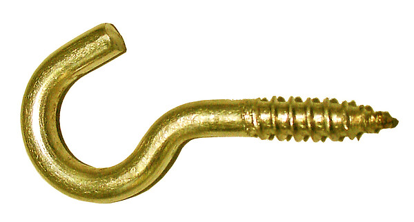 COTEKA - 12 crochets d'armoire laiton 2.25x10mm - large